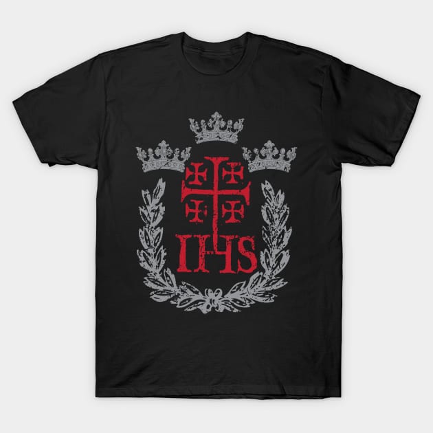 IHS Jerusalem Cross T-Shirt by jfuqua